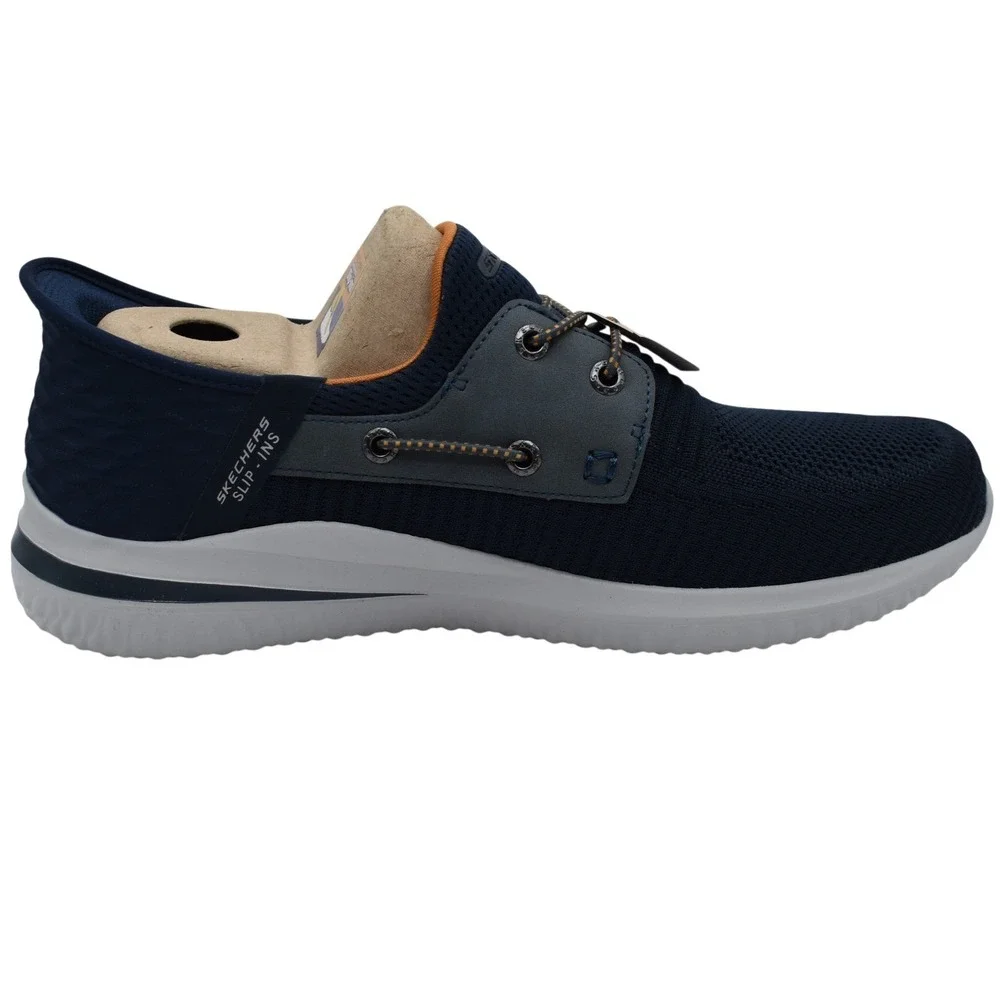 Skechers Delson 3.0 Roth Navy Slip-ins Sneaker Shoe Mens Size 10 Memory Foam NEW